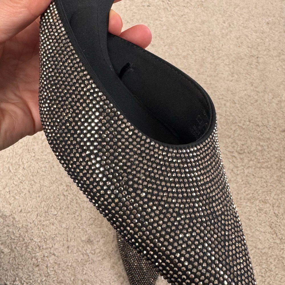 Zara Black Rhinestone Heels